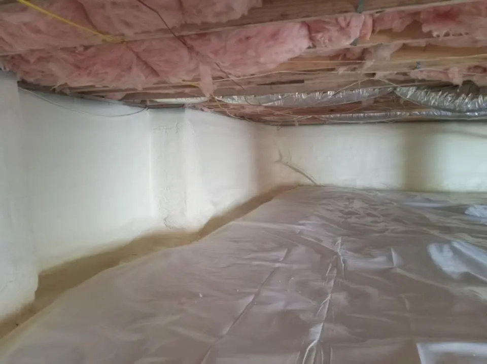 Crawl space encapsulation with closed-cell spray foam for Attic Insulation in Westerly